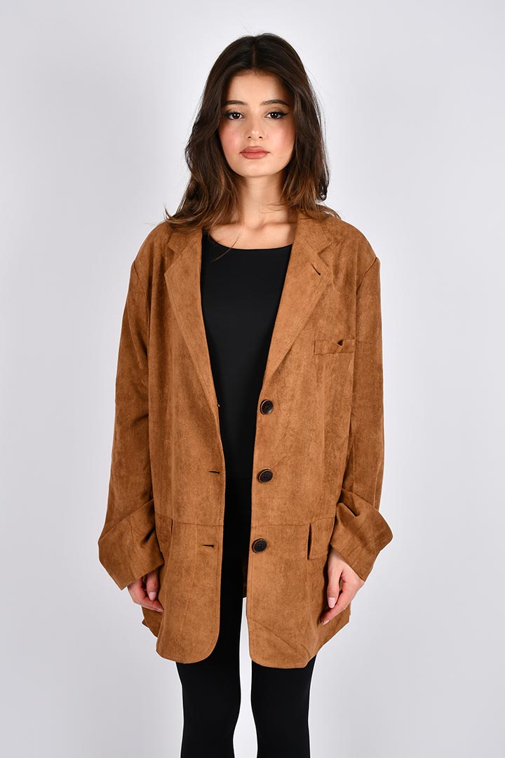 Picture of Suede Blazer - Brown