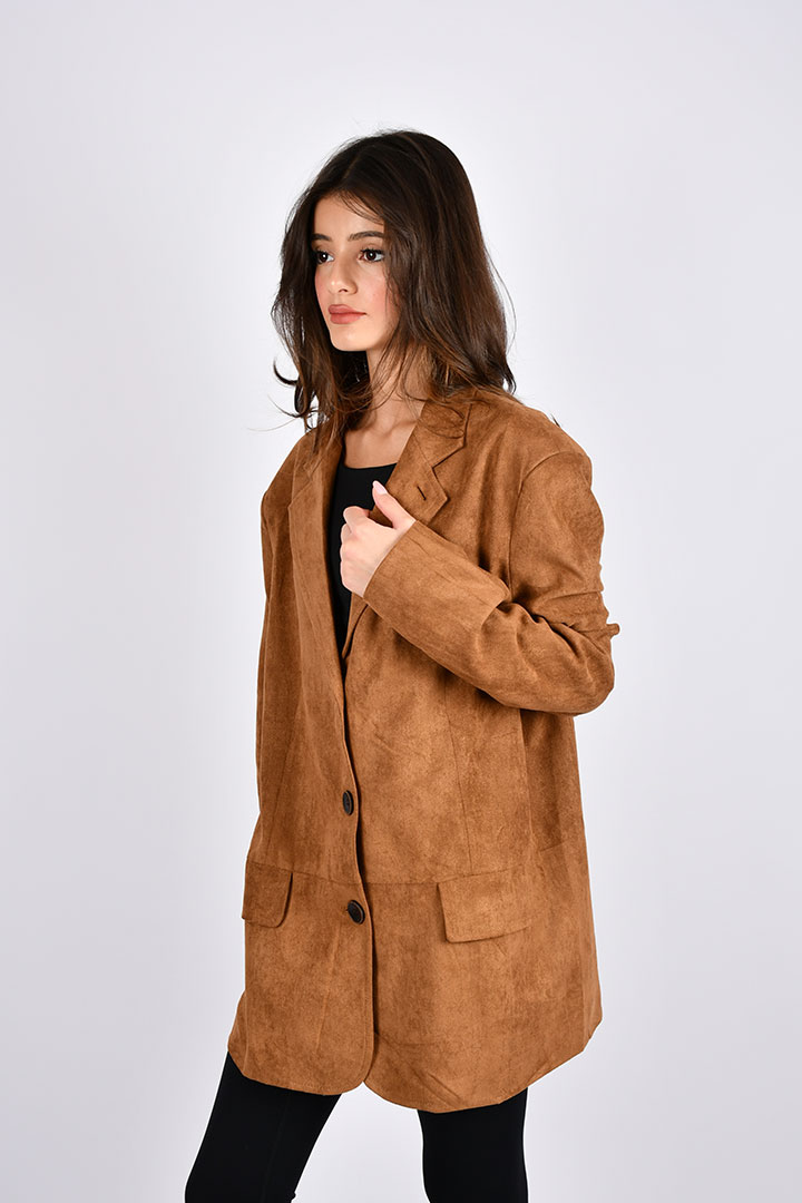 Picture of Suede Blazer - Brown