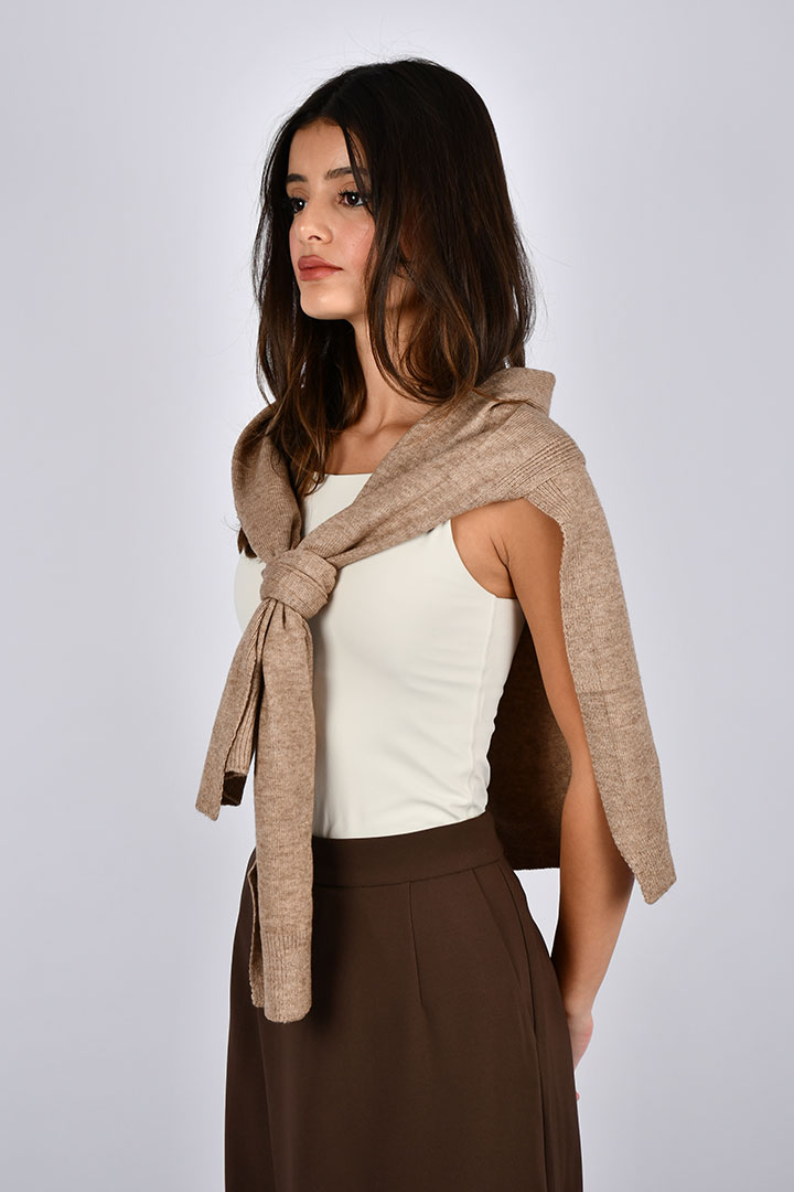 Picture of Over the Shoulder Shawl - Beige