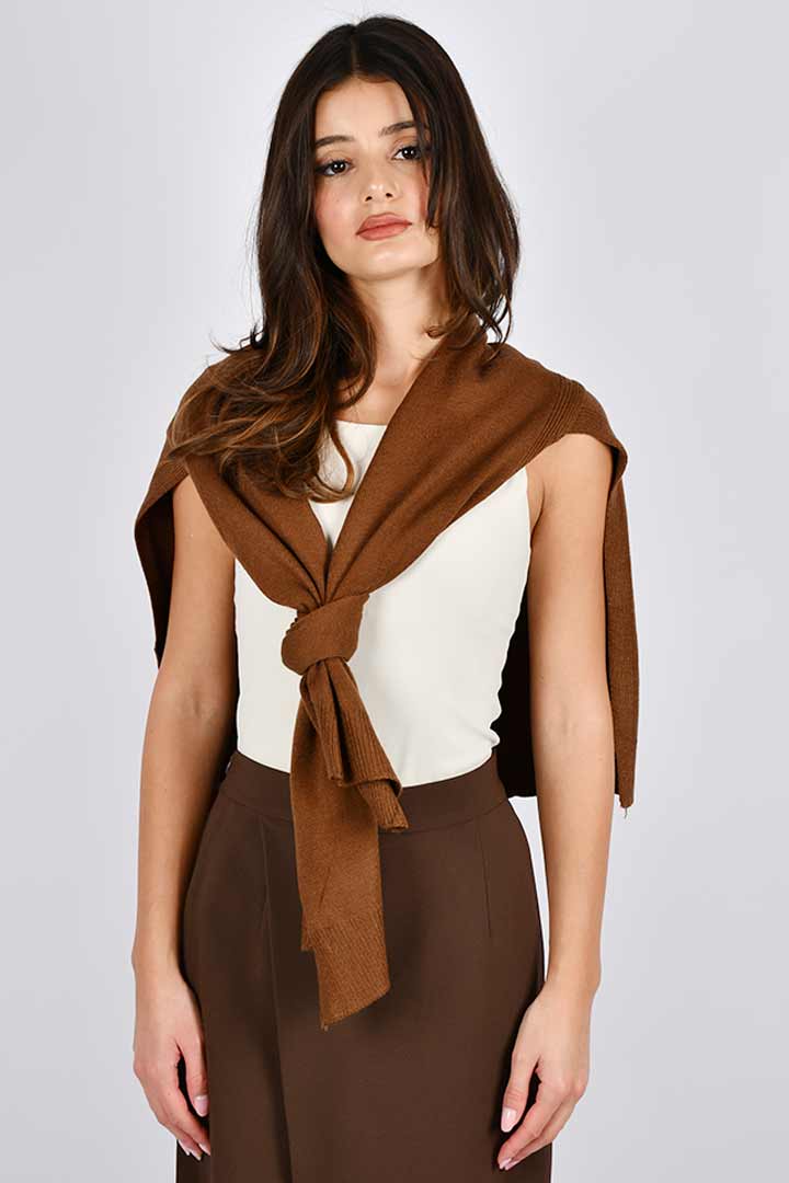 Picture of Over the Shoulder Shawl - Brown