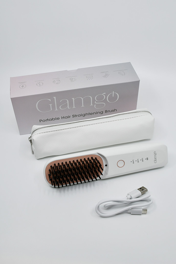 Picture of Portable Hair Straightening Brush - White