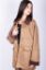 Picture of Ribbed Collar Suede Jacket - Suede Camel