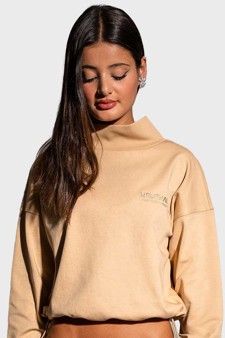 Picture of The Club’s Semi-Cropped Sweatshirt - Brown