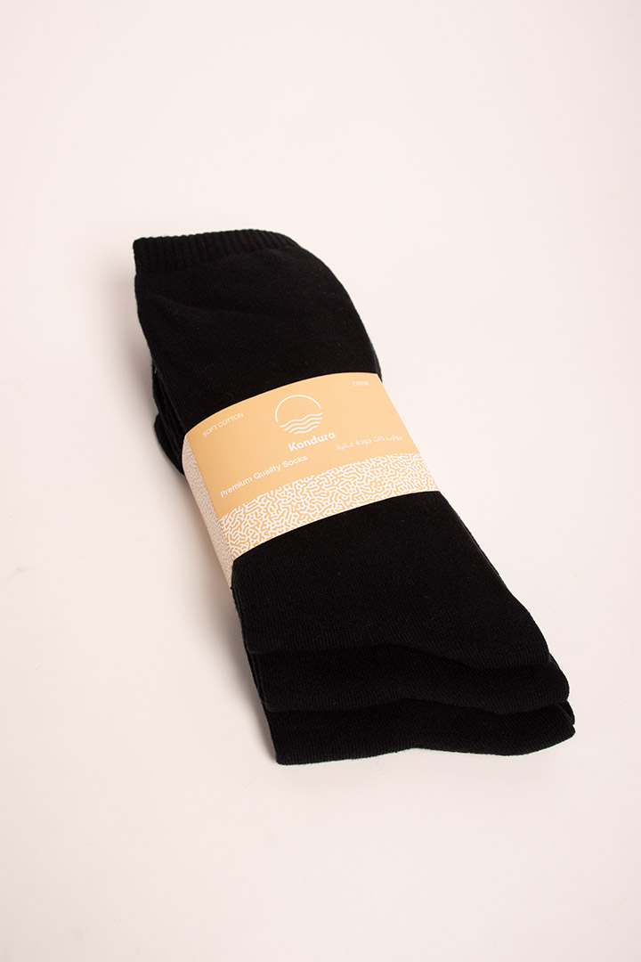 Picture of Cloud Socks Pack of 3 - Black