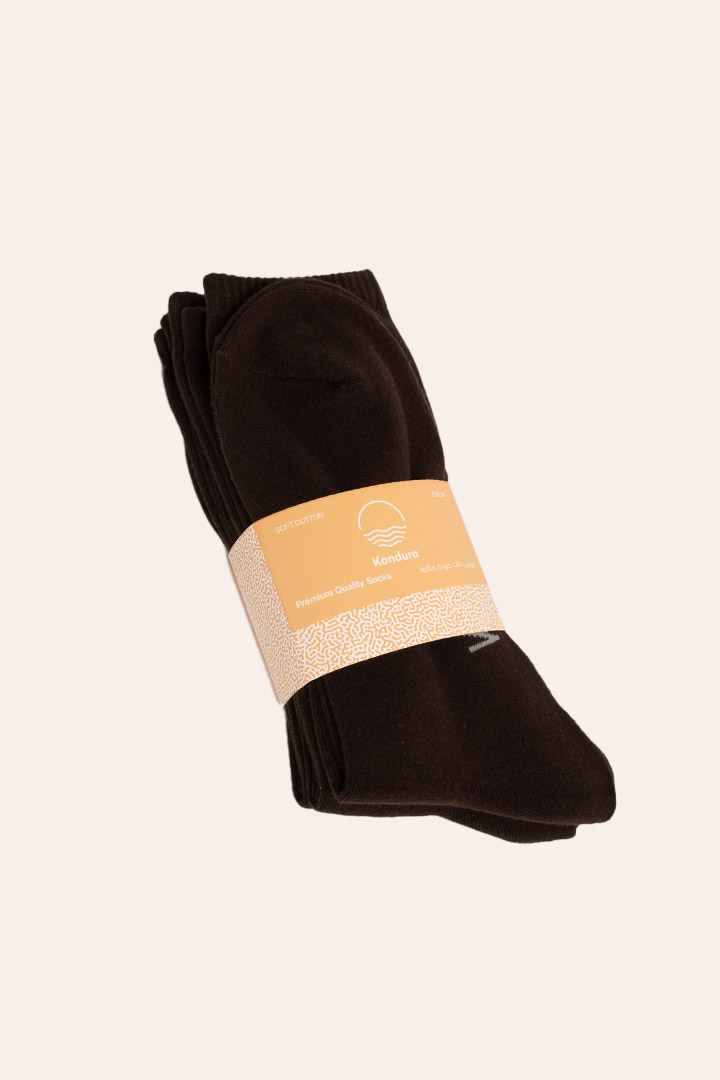 Picture of Cloud Socks Pack of 3 - Brown