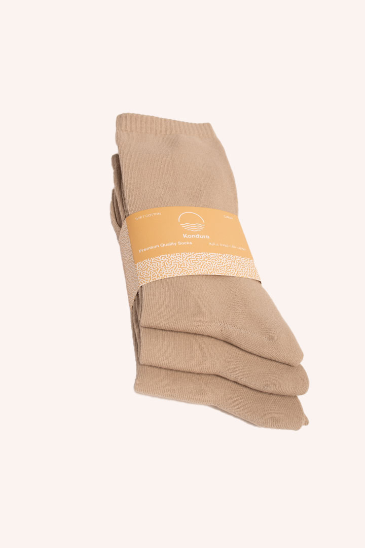 Picture of Cloud Socks Pack of 3 - Taupe