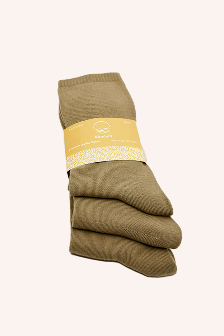 Picture of Cloud Socks Pack of 3 - Khaki