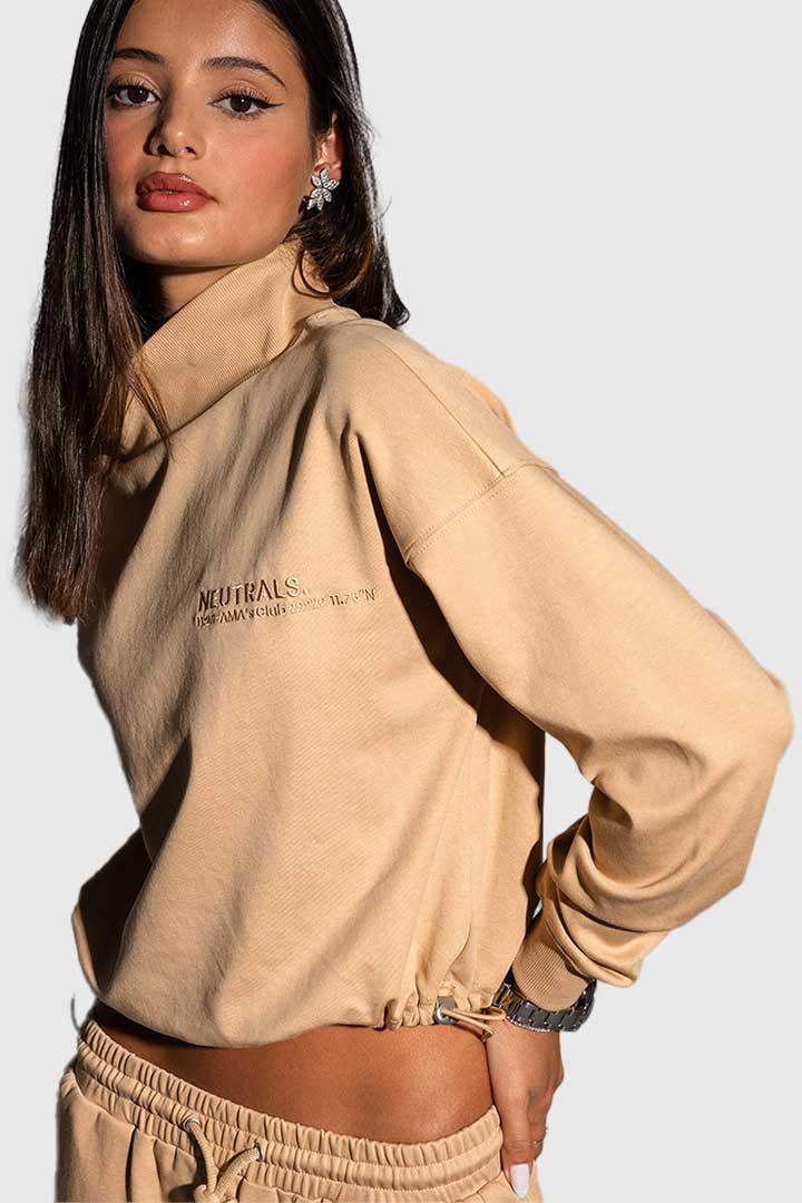 Picture of The Club’s Semi-Cropped Sweatshirt - Brown