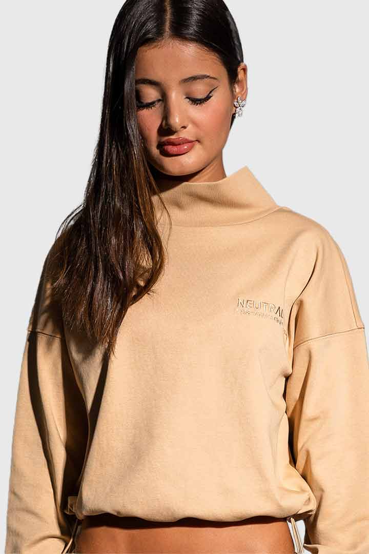 Picture of The Club’s Semi-Cropped Sweatshirt - Brown