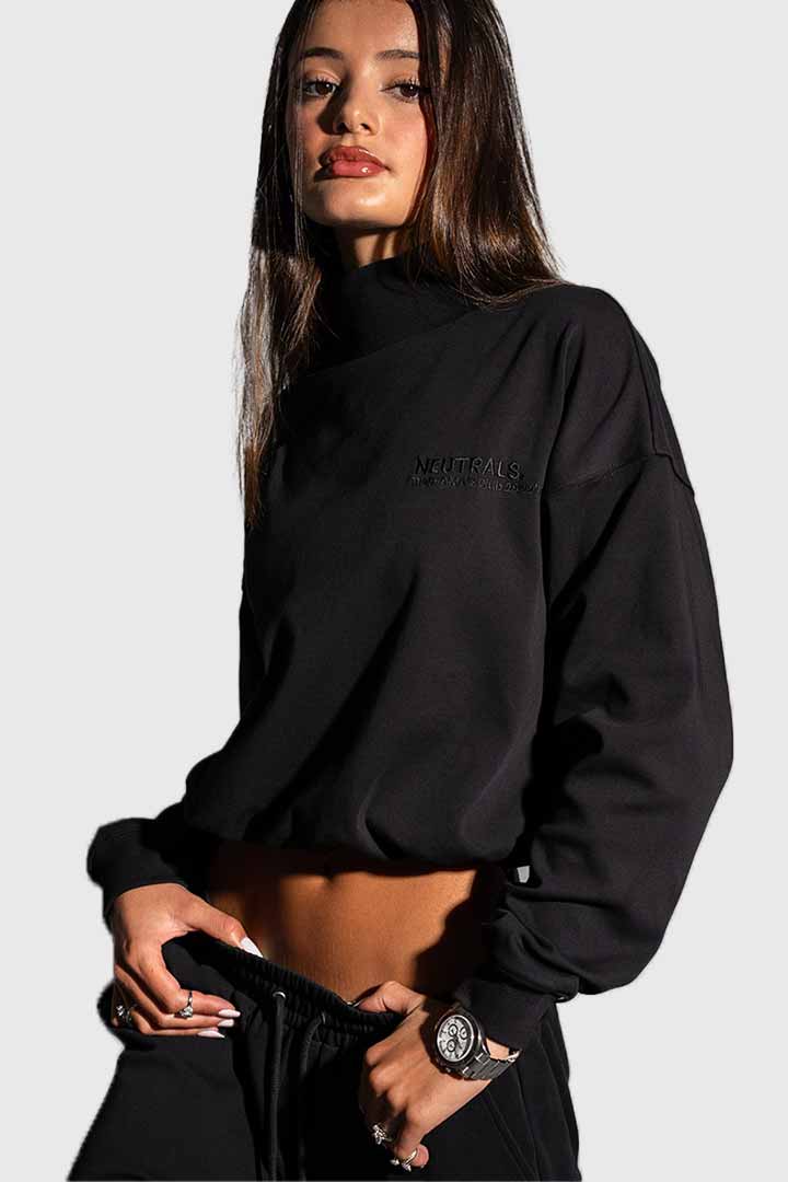 Picture of The Club’s Semi-Cropped Sweatshirt - Noir