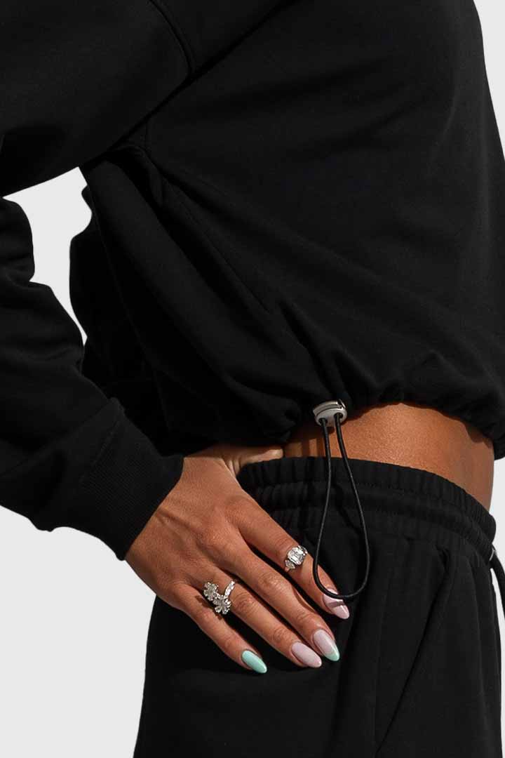 Picture of The Club’s Semi-Cropped Sweatshirt - Noir