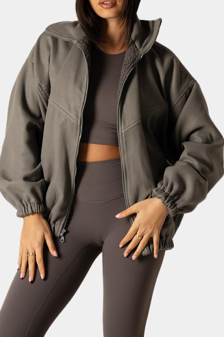 Picture of Double- Faced Bomber Jacket - Grey