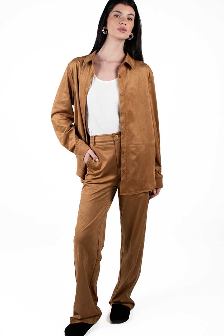 Picture of Camel Suede Trouser 