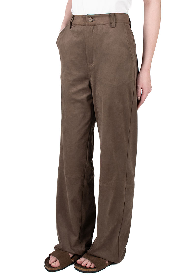 Picture of Walnut Suede Trousers