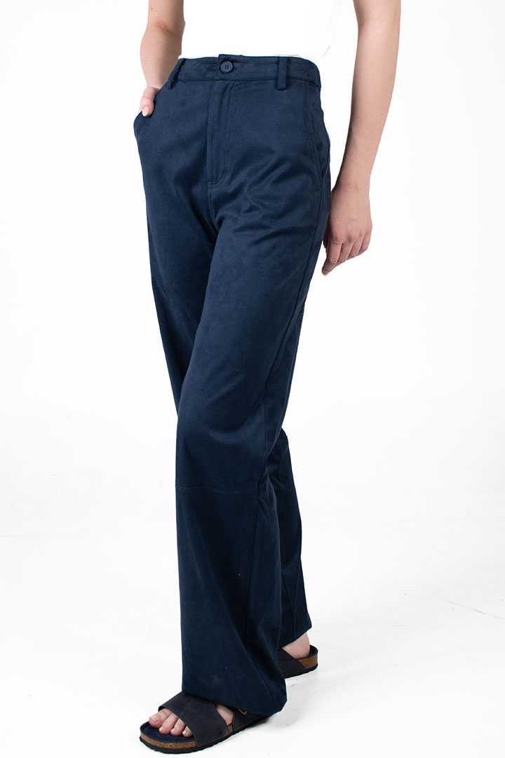 Picture of Cobalt Suede Trousers