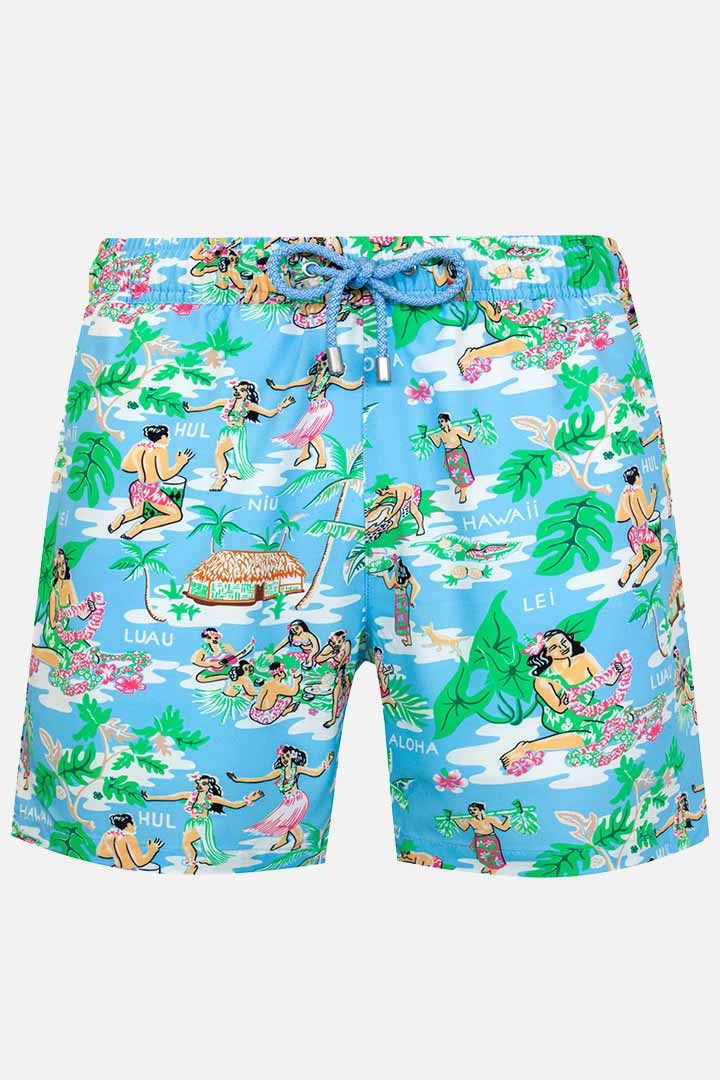 Picture of Arthus Stretch Swim Shorts - Blue Aloha