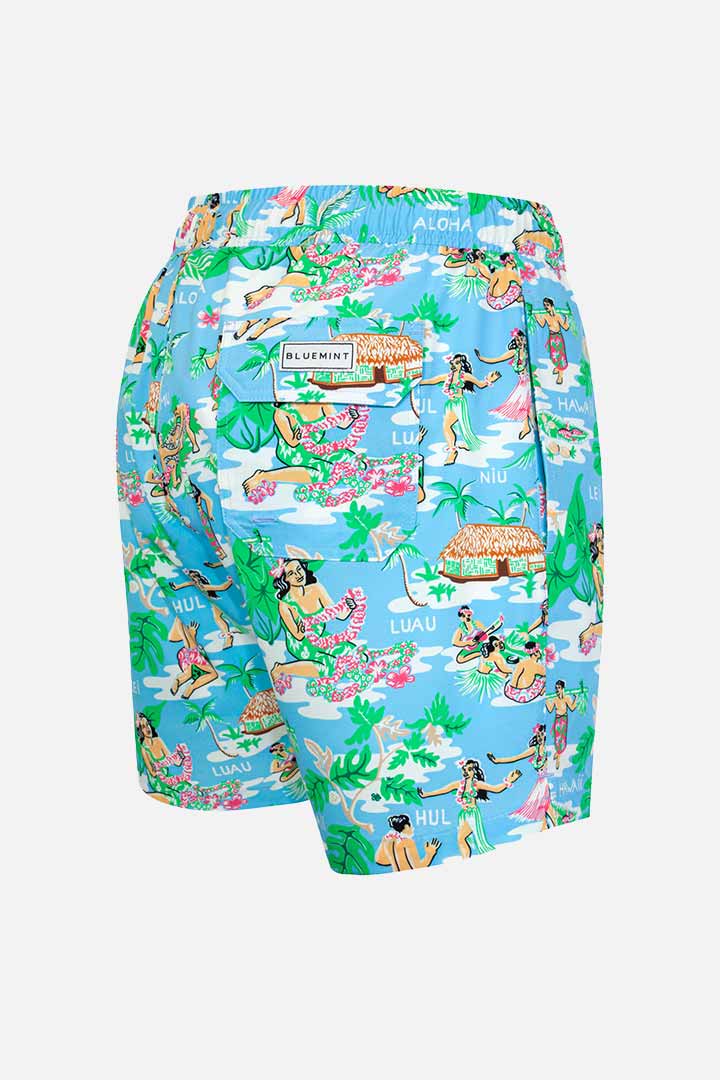 Picture of Arthus Stretch Swim Shorts - Blue Aloha