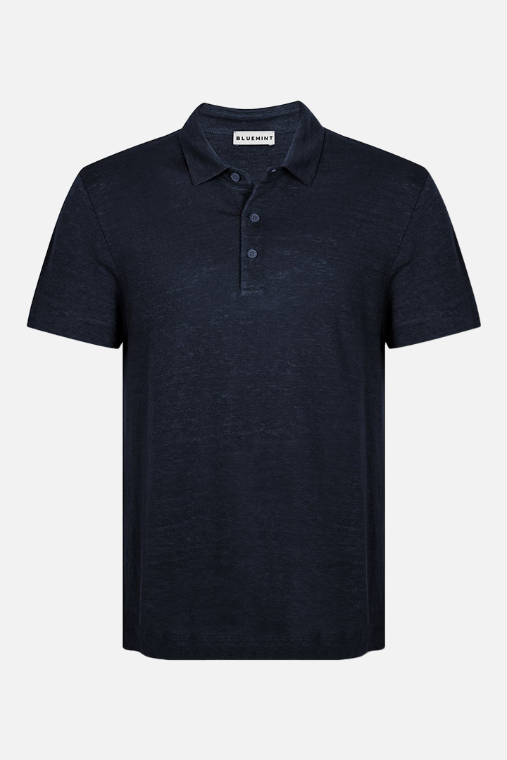 Picture of Moritz Collared T-Shirt - Dark Navy