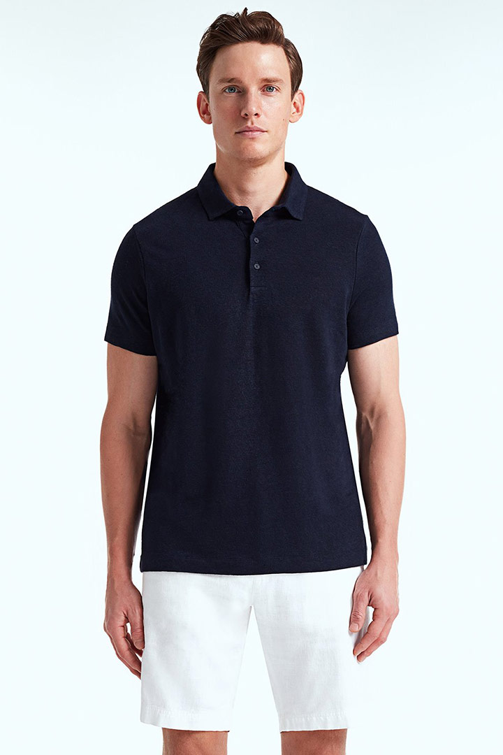 Picture of Moritz Collared T-Shirt - Dark Navy