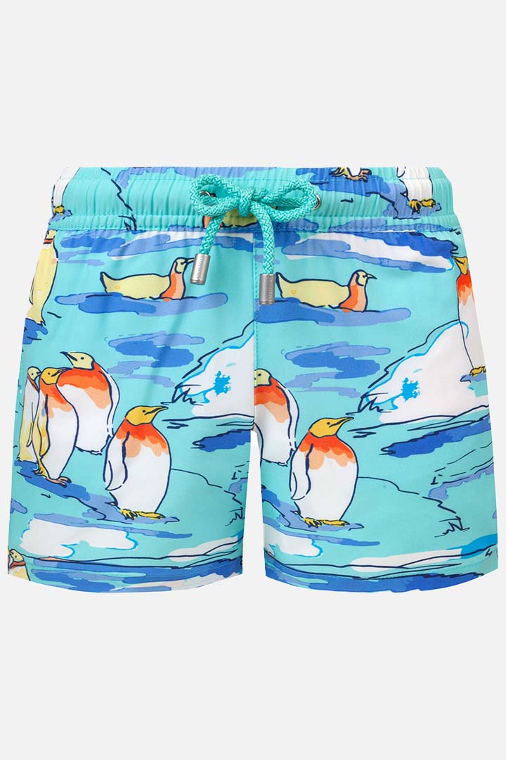 Picture of Arthus Boy Stretch Swim Shorts - Green Penguin