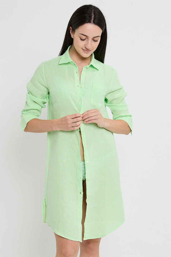 Picture of Verde Menta Linen Dress