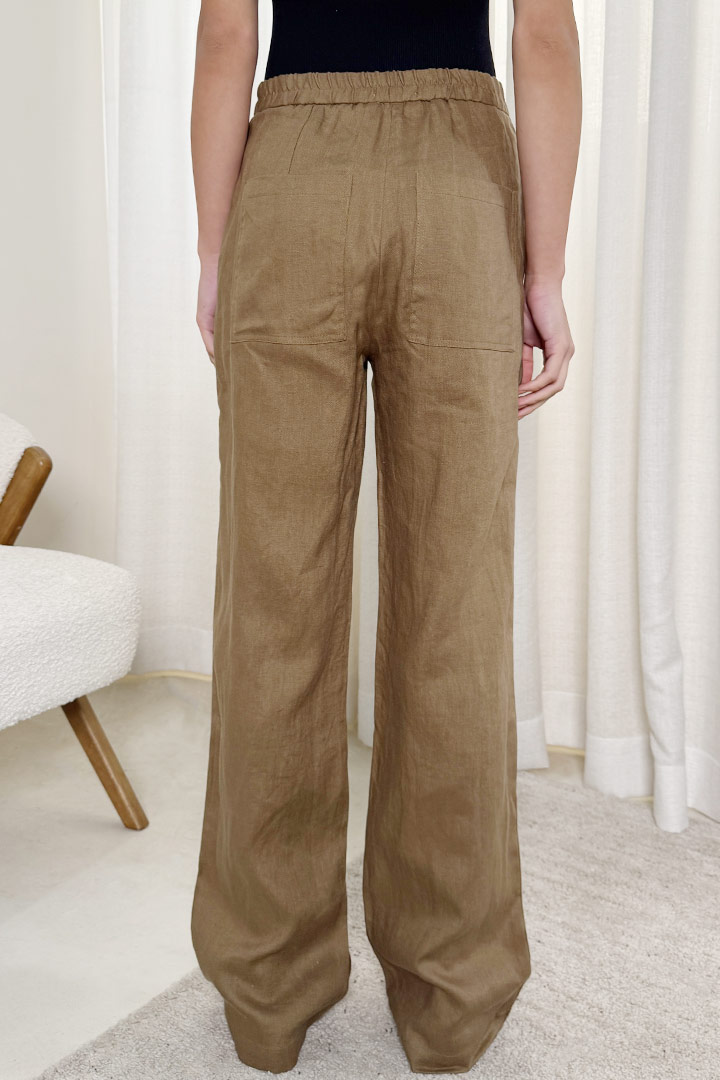Picture of Linen Blend Pants - Taupe