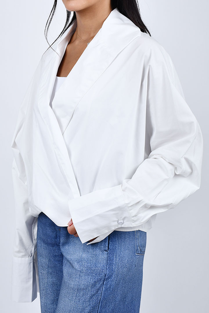Picture of Puffed Long Sleeve Blouse - White