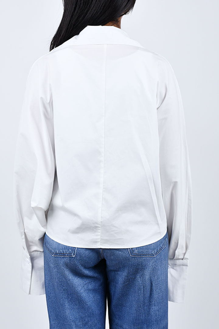 Picture of Puffed Long Sleeve Blouse - White
