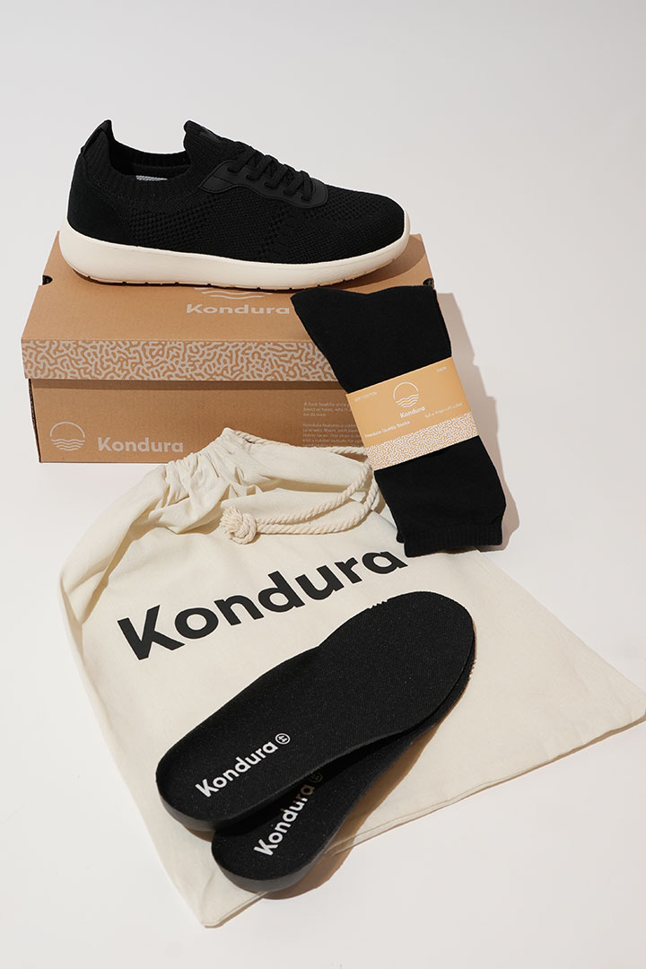 Picture of Cloud Walk - Black Suede on White