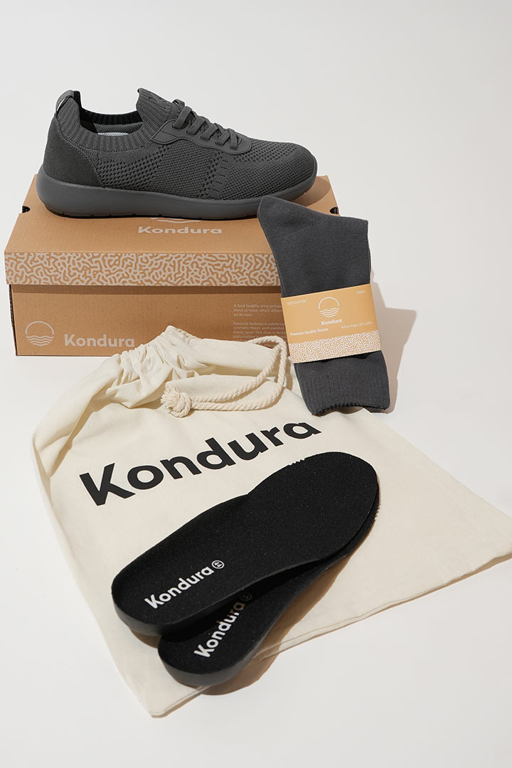 Picture of Cloud Walk - Dark Grey Suede on Grey