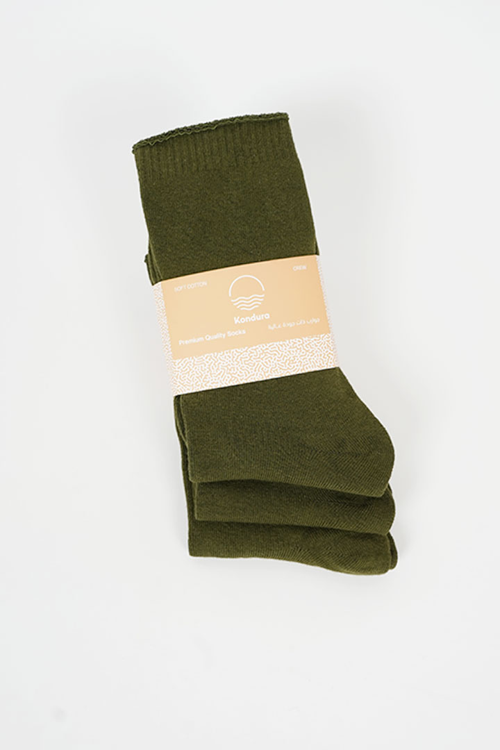 Picture of Cloud Socks Pack of 3 - Olive