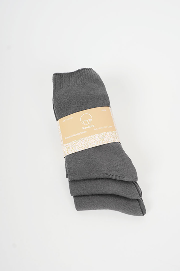 Picture of Cloud Socks Pack of 3 - Dark Grey