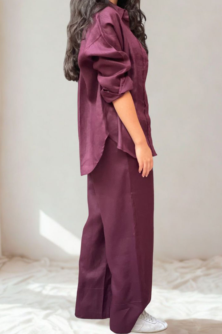 Picture of Linen Set -  Maroon