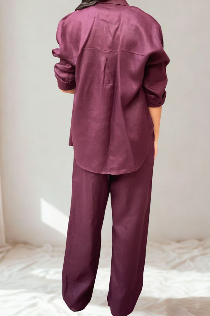 Picture of Linen Set -  Maroon