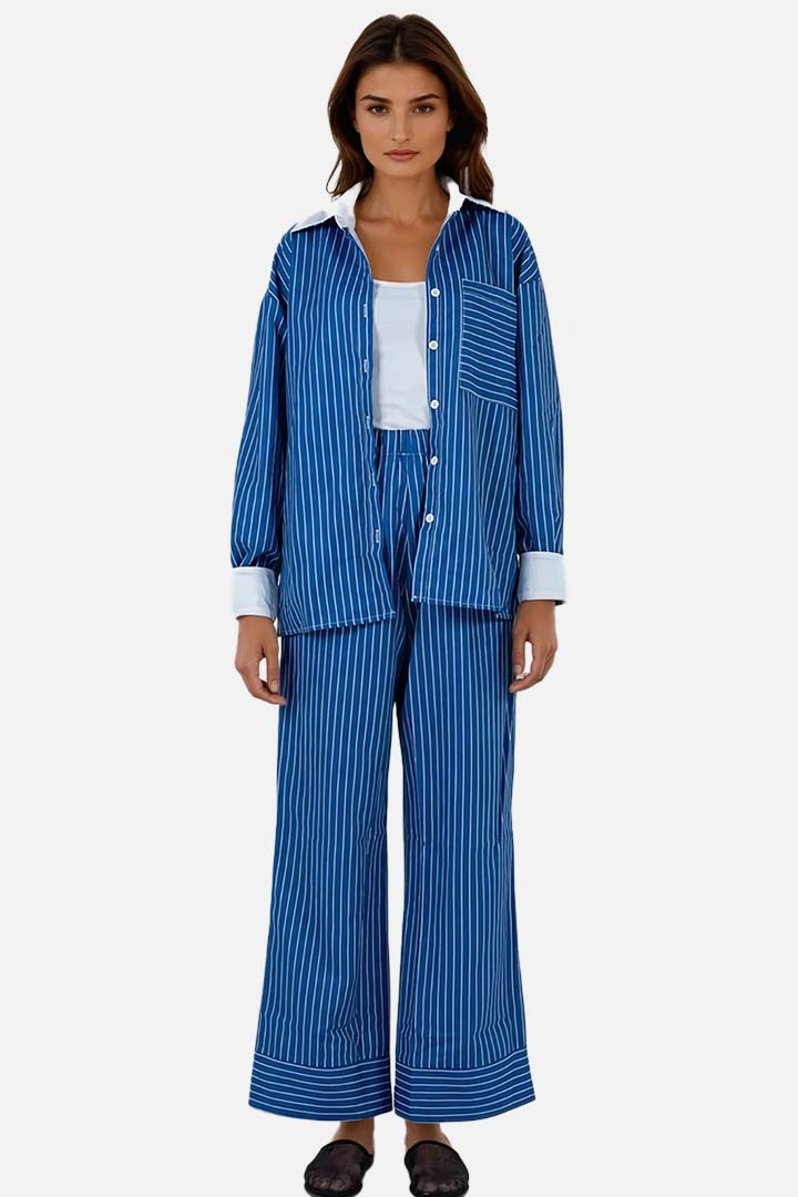Picture of Striped Two Piece Set - Blue