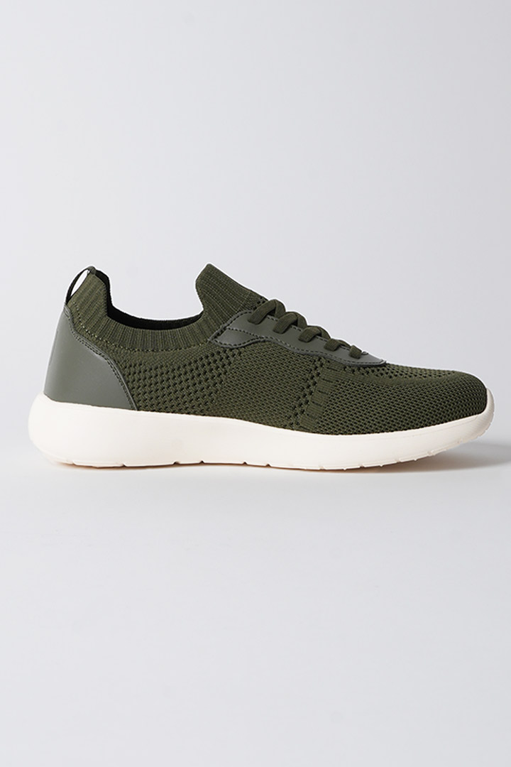 Picture of Cloud Walk - Olive Leather on Off White