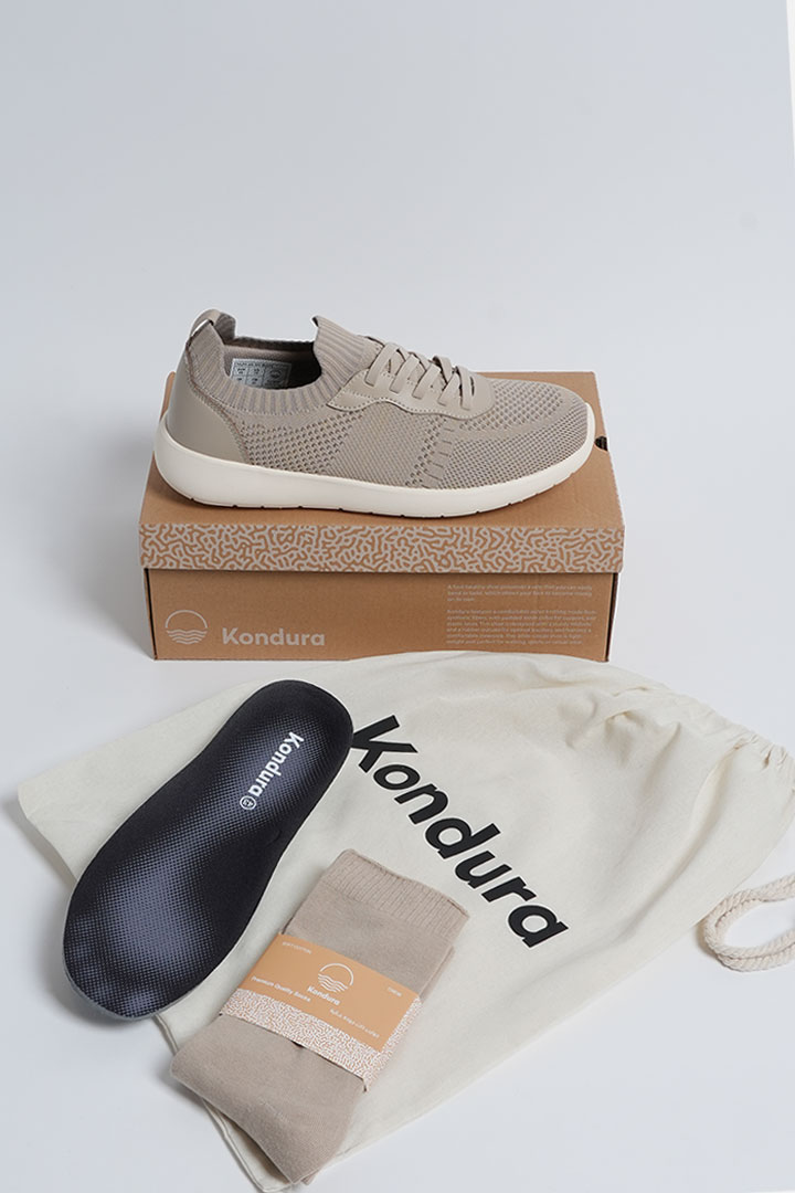 Picture of Cloud Walk - Taupe Leather on Off White
