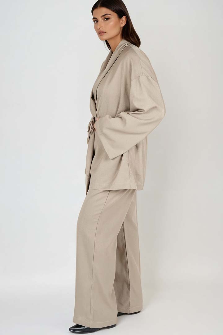 Picture of Textured 2 Piece Set - Taupe