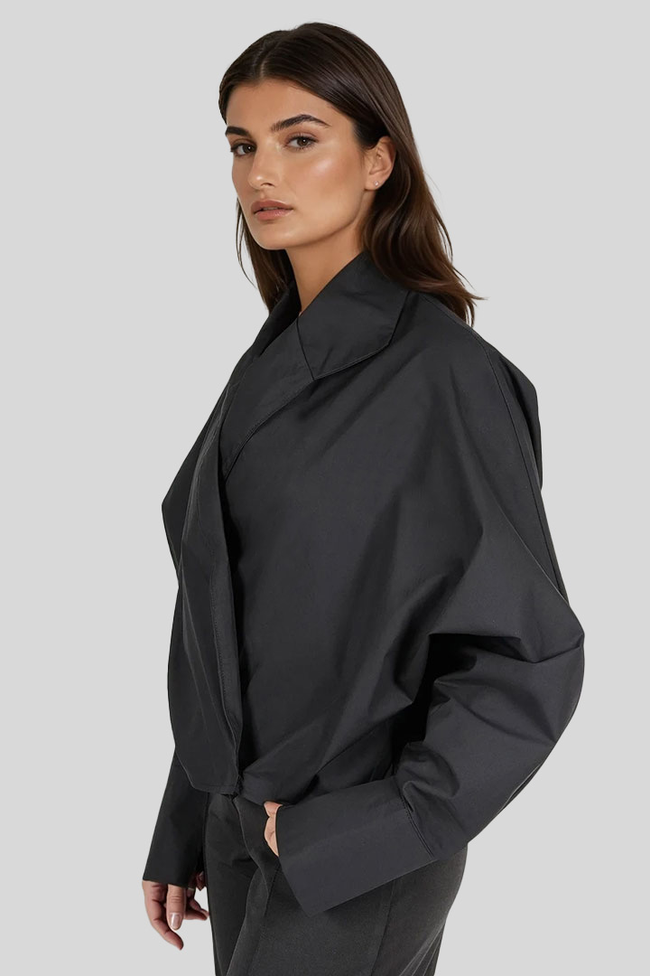 Picture of Puffed Long Sleeve Blouse - Black