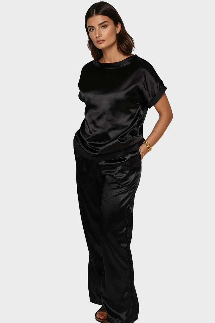 Picture of Smooth Satin Set - Black