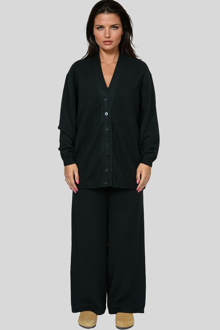 Picture of 3-Piece Knit Lounge Set - Black