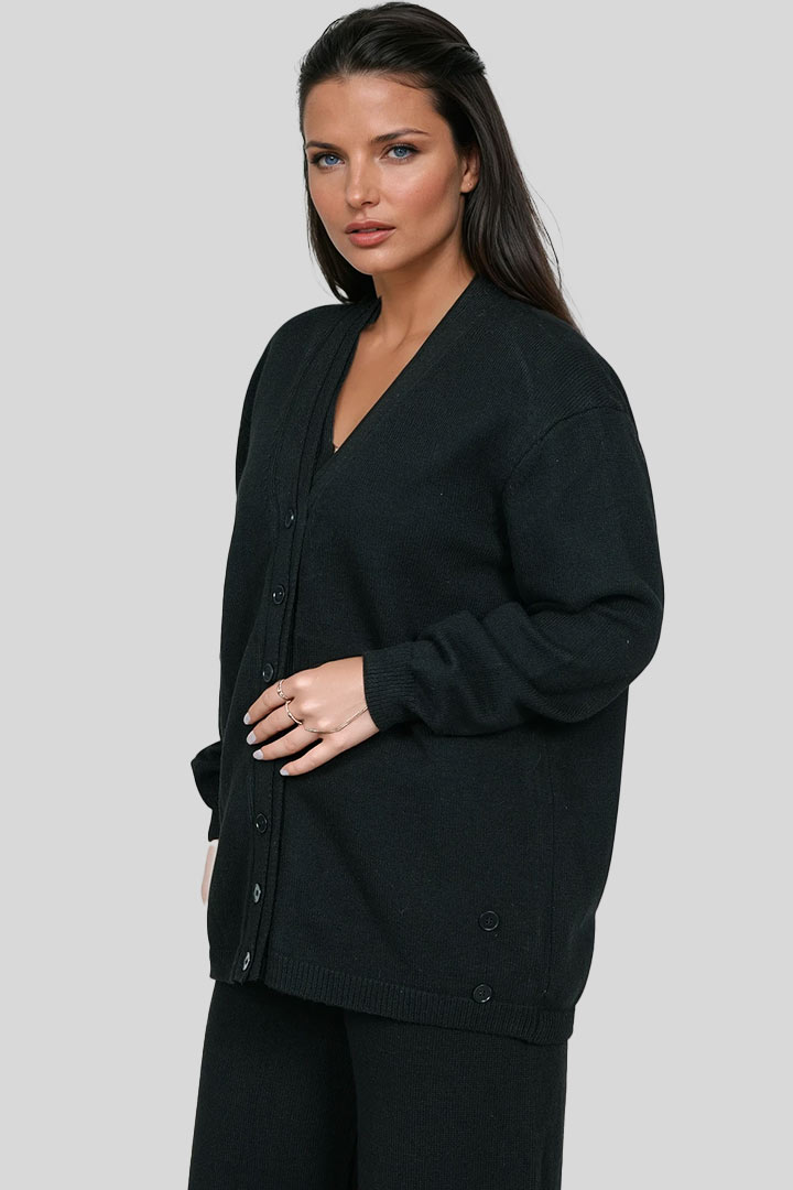 Picture of 3-Piece Knit Lounge Set - Black