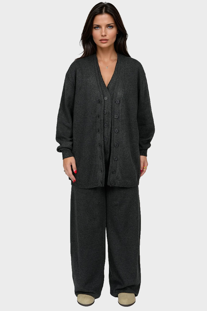 Picture of 3-Piece Knit Lounge Set - Grey