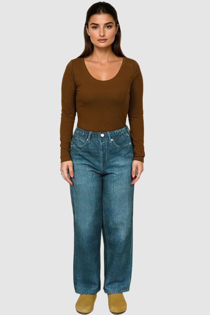 Picture of Long Sleeve Basic Theory Tee - Brown