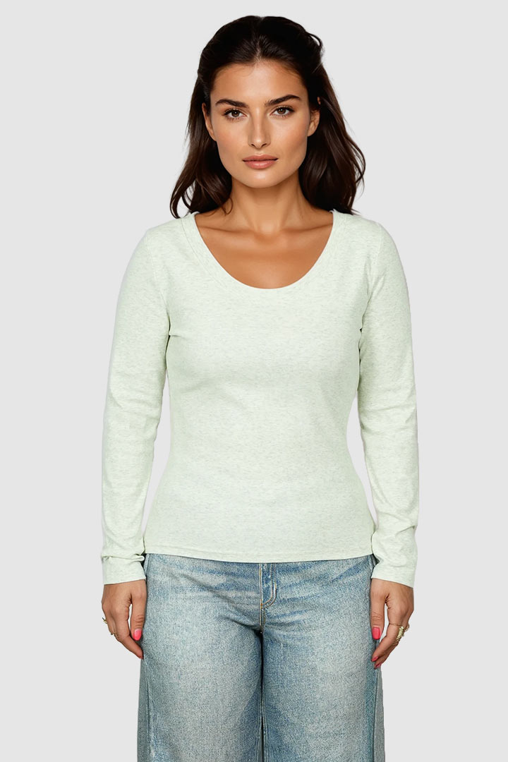 Picture of Long Sleeve Basic Theory Tee - Stone 