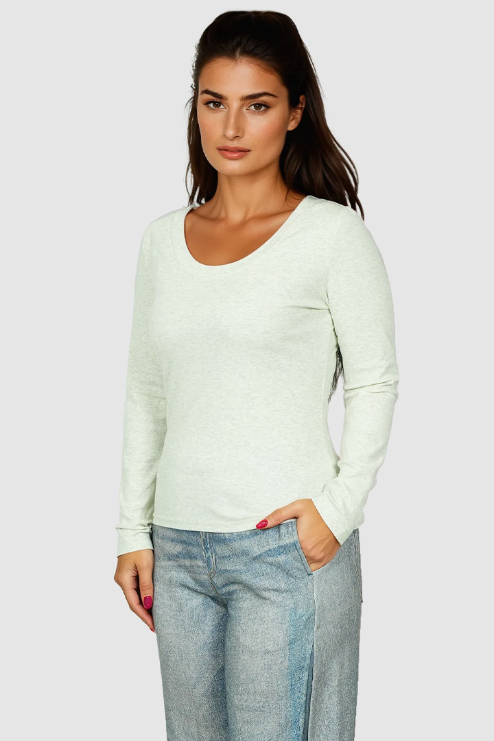 Picture of Long Sleeve Basic Theory Tee - Stone 