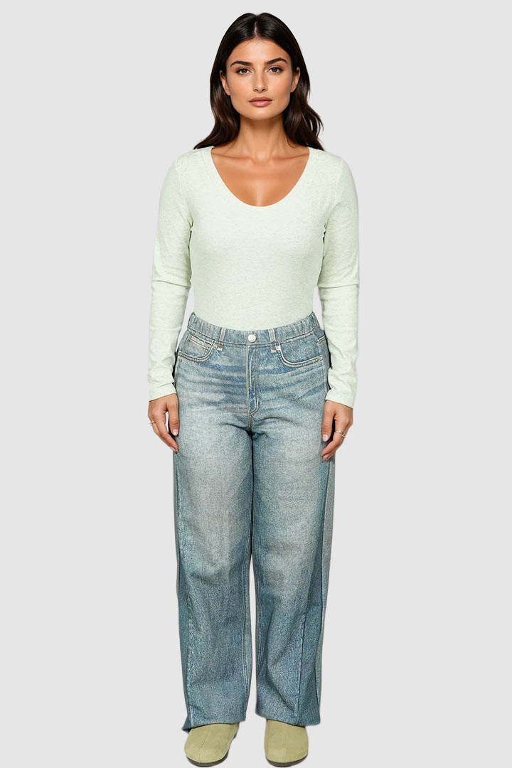 Picture of Long Sleeve Basic Theory Tee - Stone 