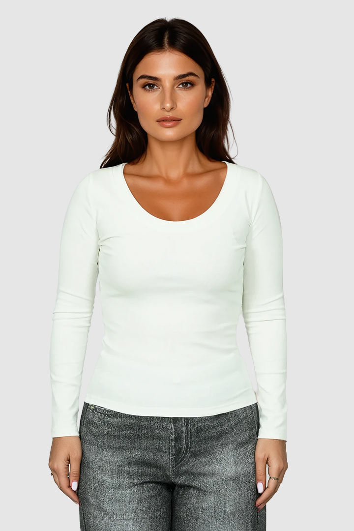 Picture of Long Sleeve Basic Theory Tee - White