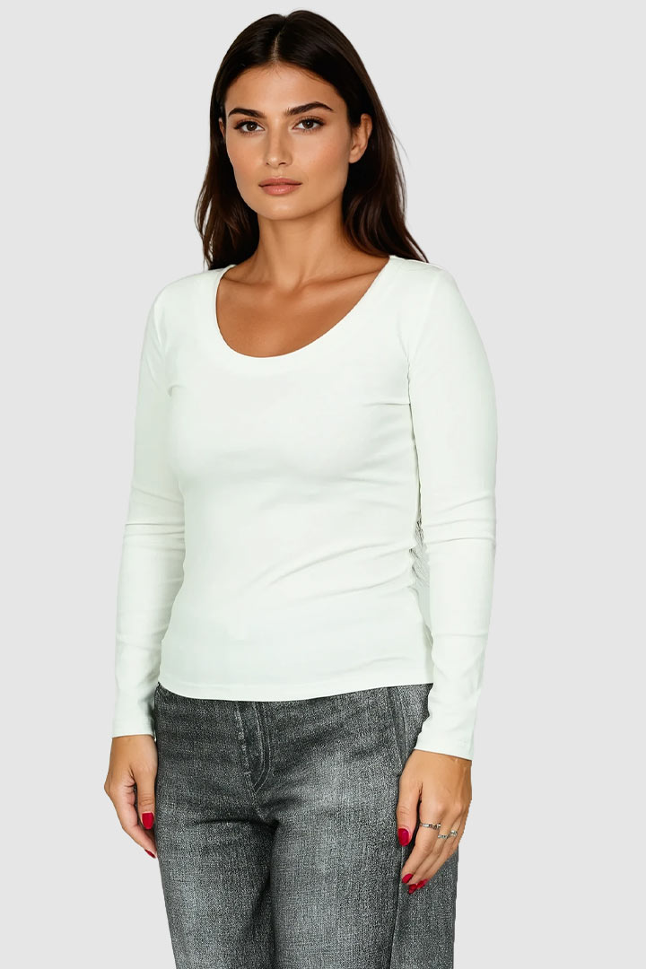 Picture of Long Sleeve Basic Theory Tee - White