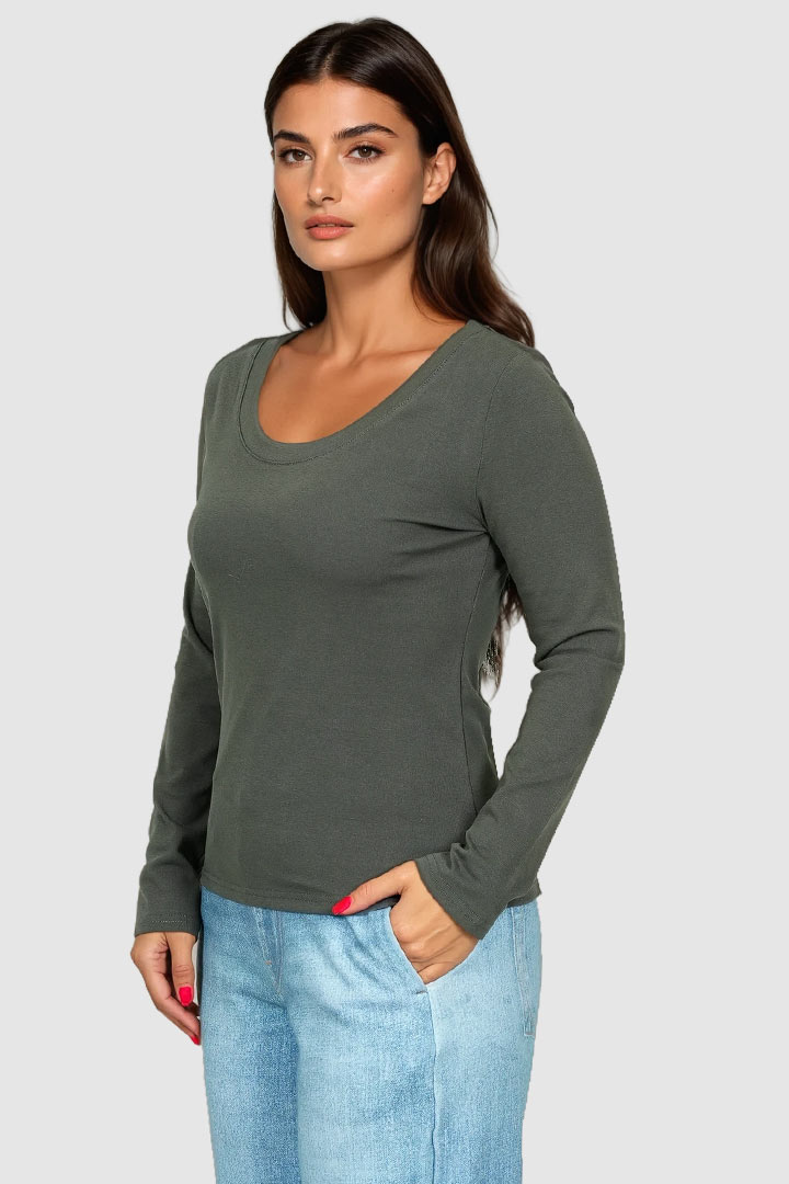 Picture of Long Sleeve Basic Theory Tee - Grey